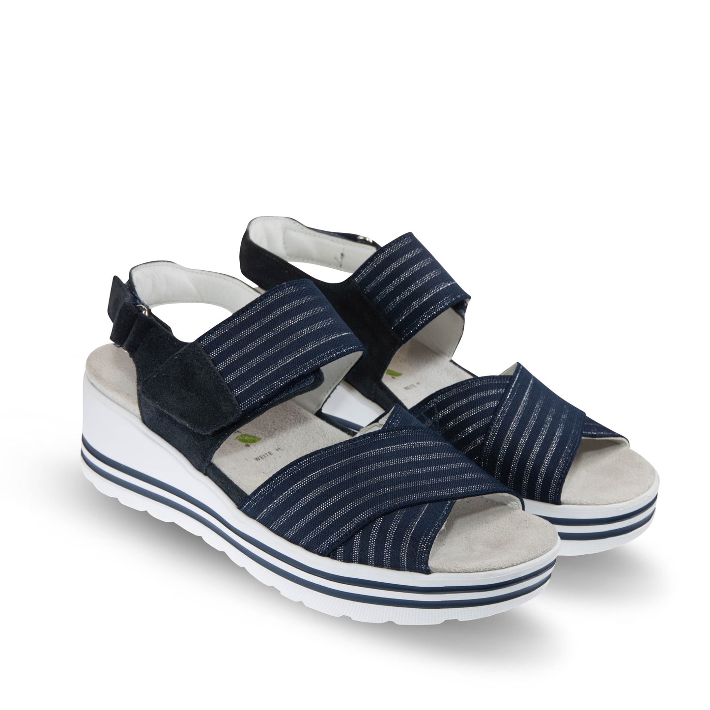 Waldlaufer Women's Michelle 728005 Casual Open Toe Sandals Deep Blue