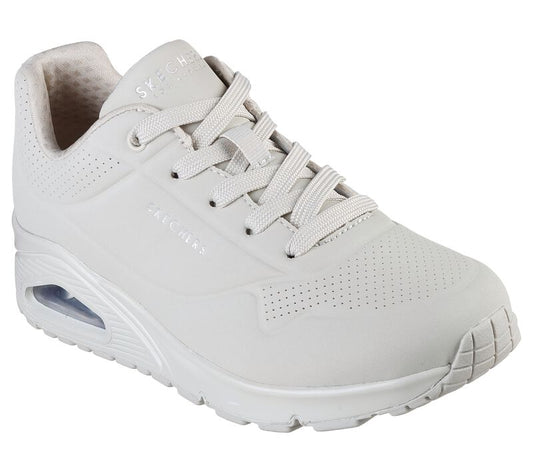 Skechers Womens 73690/OFWT Uno - Stand on Air Trainers Off-White
