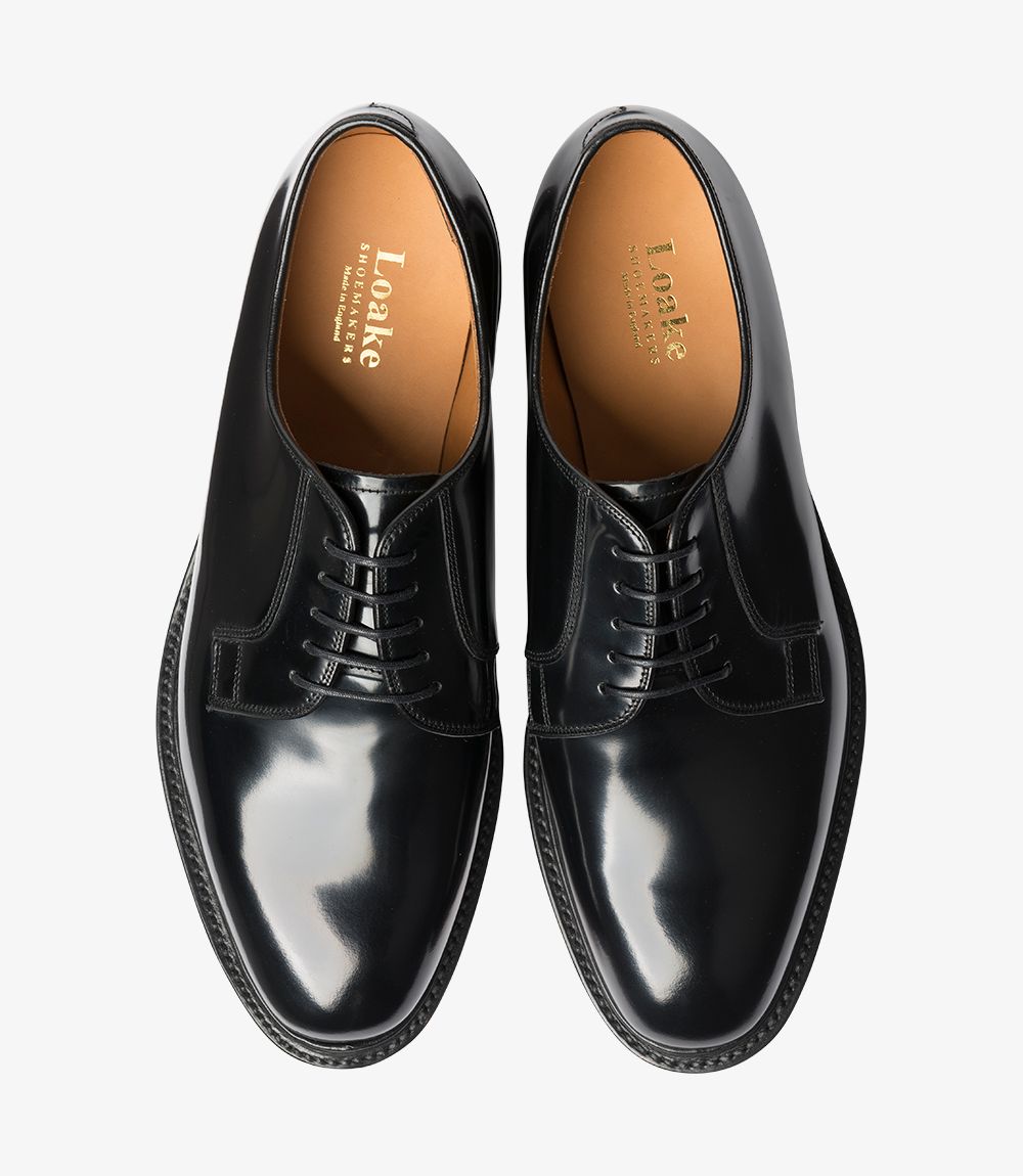 Loake Men's 771B Classic Leather Plain Tie Shoes Black