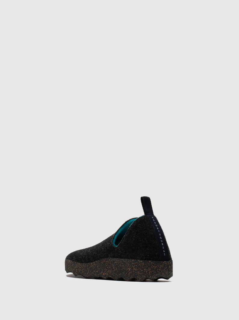 AsPortuguesas Womens City L Slip-On Shoes Tweed/Felt Anthracite