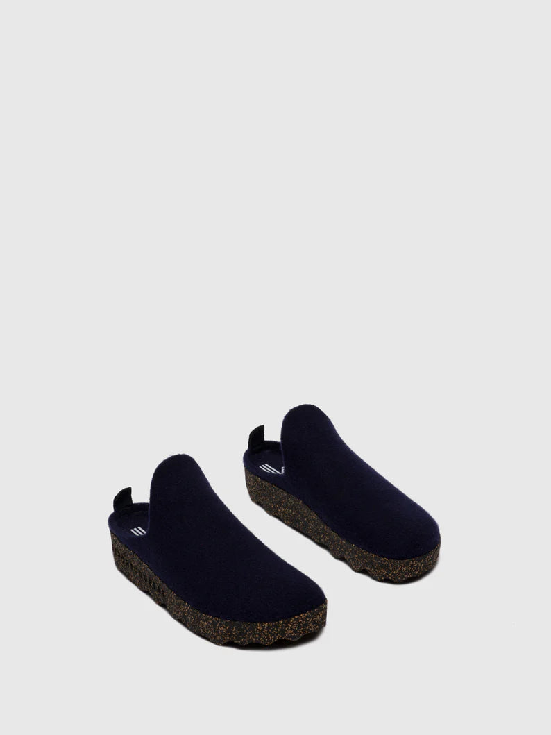 AsPortuguesas Women's Come L Slip-On Casual Mules Tweed Felt 902 Navy