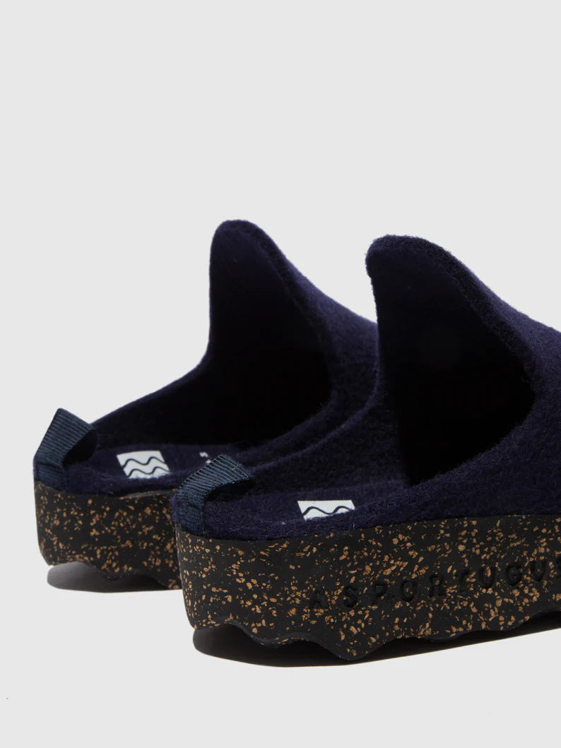 AsPortuguesas Women's Come L Slip-On Casual Mules Tweed Felt 902 Navy