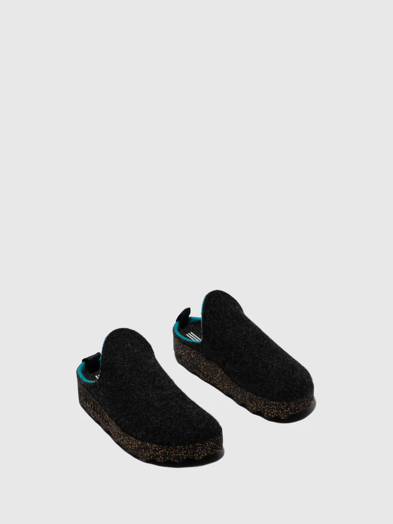 AsPortuguesas Women's Come L Slip-On Casual Mules Anthracite Grey