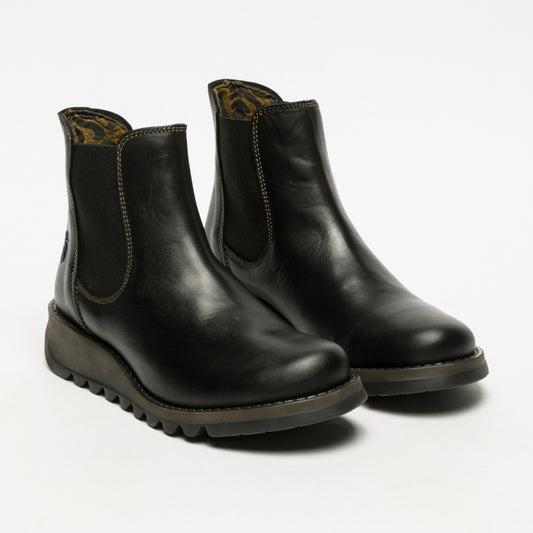 Fly London Women's SALV195FLY Chelsea Ankle Boots Black