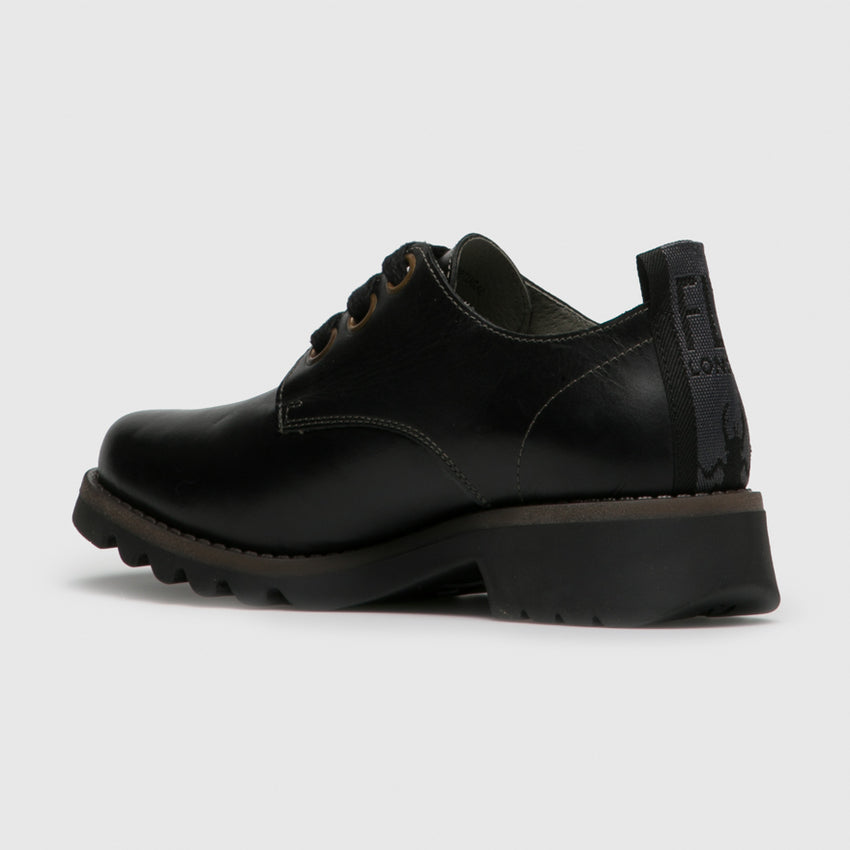 Fly London Women's RUDA538FLY Leather Lace-Up Shoes Black