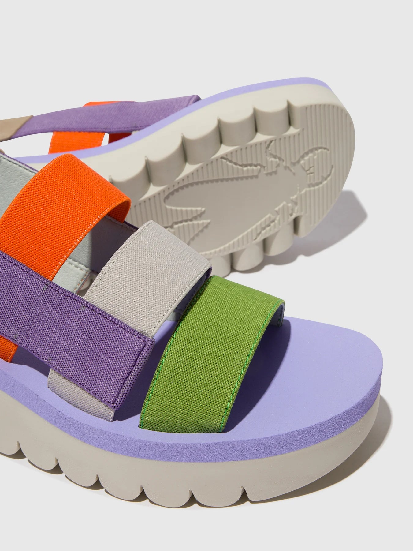 Fly London Women's YERE847FLY Strappy Sandals Multi Viola