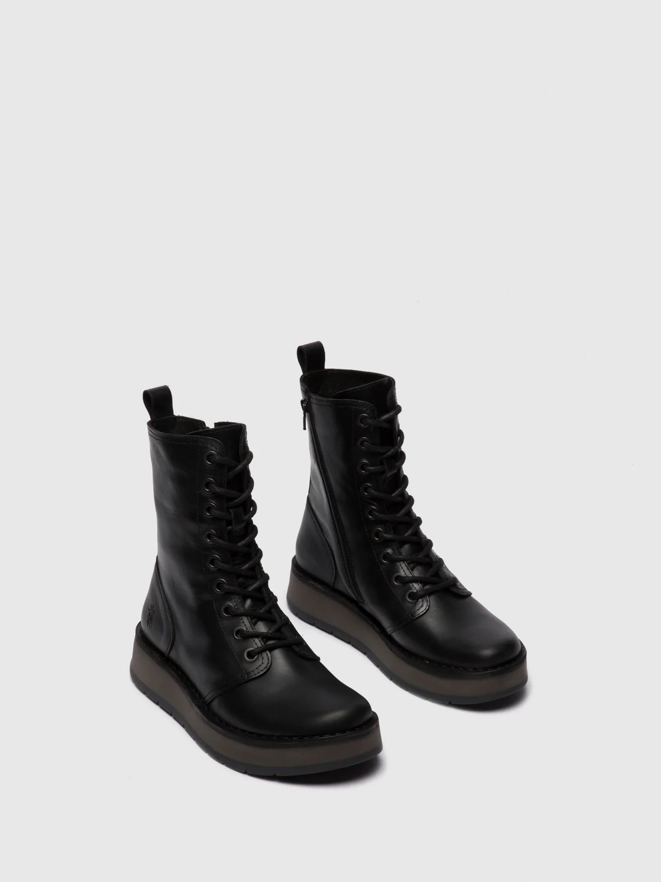 Fly London Women's RAMI043FLY Lace-Up Ankle Boots Black