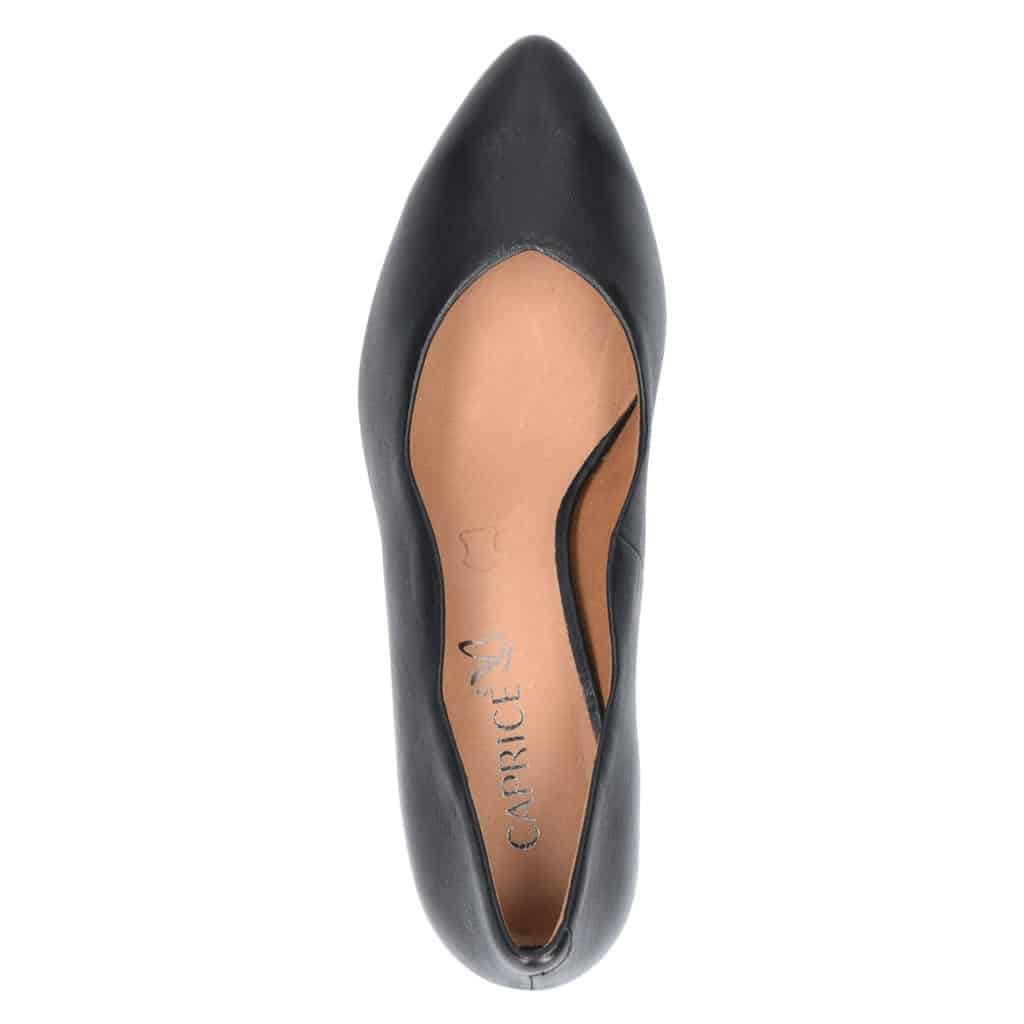 Caprice Women's 9-22400-41 Leather Pump Heel Shoes Black Nappa