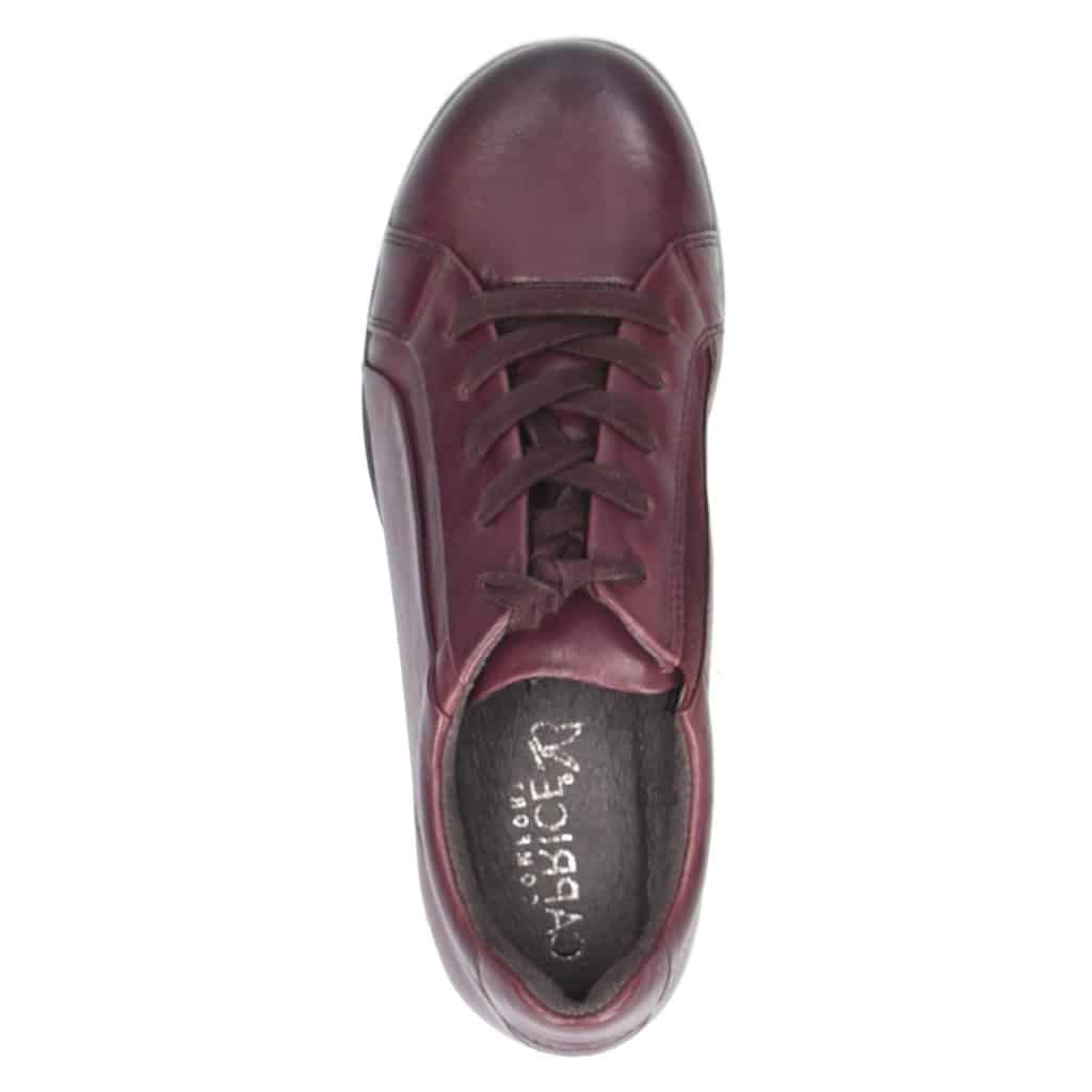 Caprice Women's 23711 Leather Lace-Up Shoes Soft Nappa Bordeaux