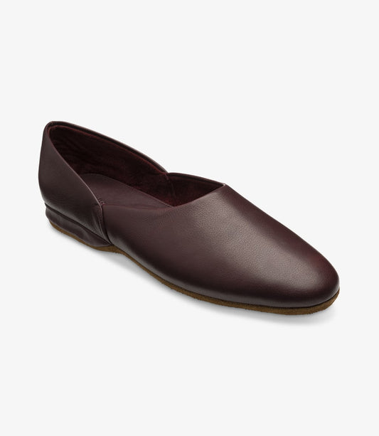 Loake Men's Canning Leather Mule Slippers Bordo Grain