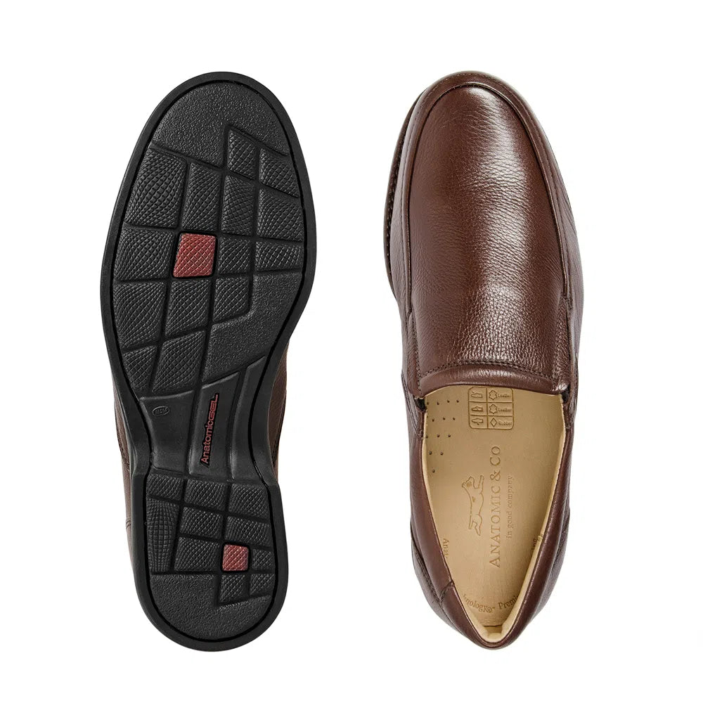 Anatomic Men's Americana 454531 Leather Slip-On Shoes Pinhao Brown