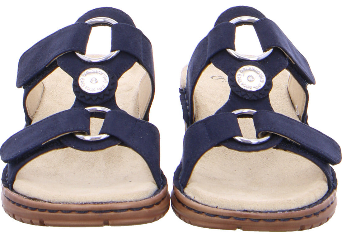 Ara Women's Hawaii 12-27232 Strap Mule Sandals Navy Blue
