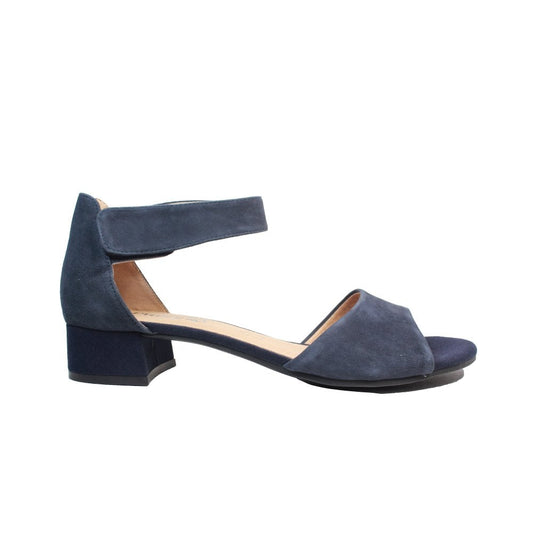 Caprice Women's 9-28212-20/42 Suede Leather Block Heel Sandals Ocean Blue