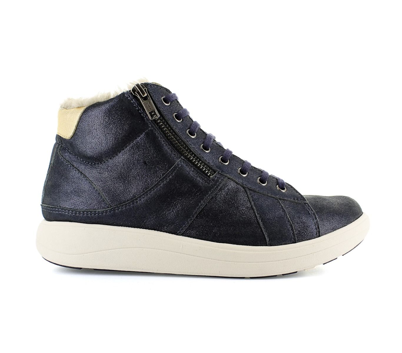 Strive Women's Chatsworth II Leather Ankle Boots Navy Sparkle