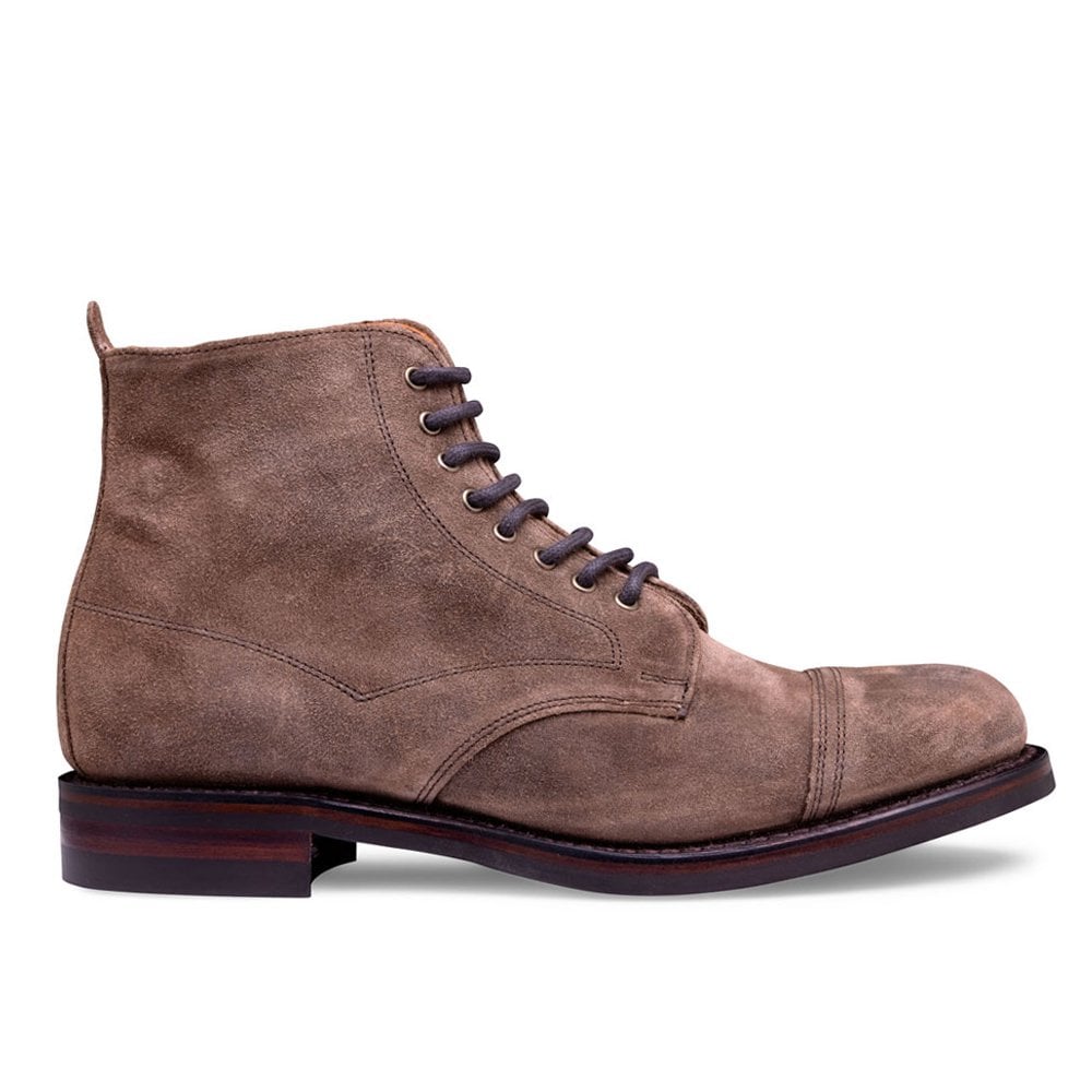 Joseph Cheaney Women's Jess Leather Capped Derby Boots Tundra Suede