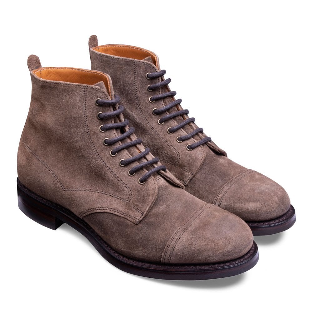 Joseph Cheaney Women's Jess Leather Capped Derby Boots Tundra Suede
