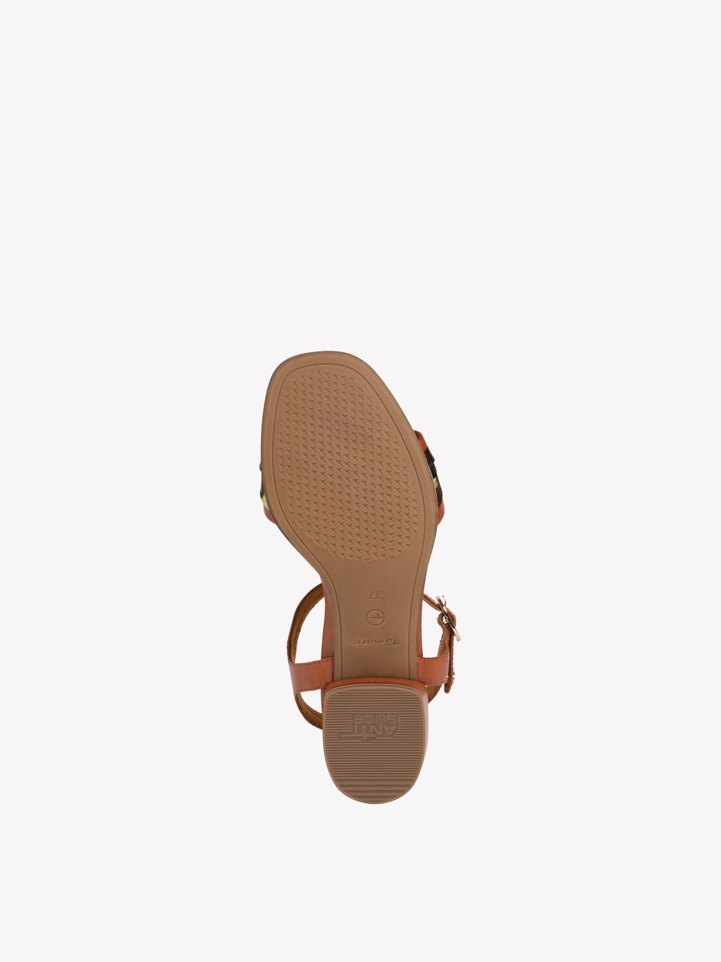 Tamaris Women's 1-28206-24 Heeled Leather Sandals Cognac Brown