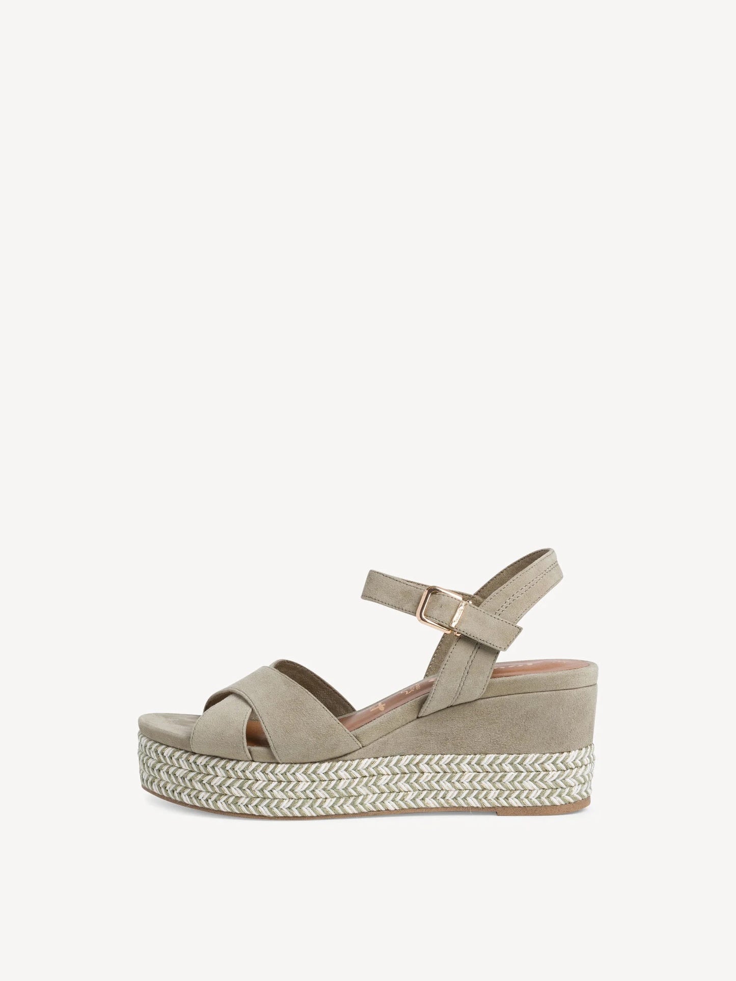 Tamaris Women's 1-28001-36 Leather Wedge Heel Sandals Pistacchio Green