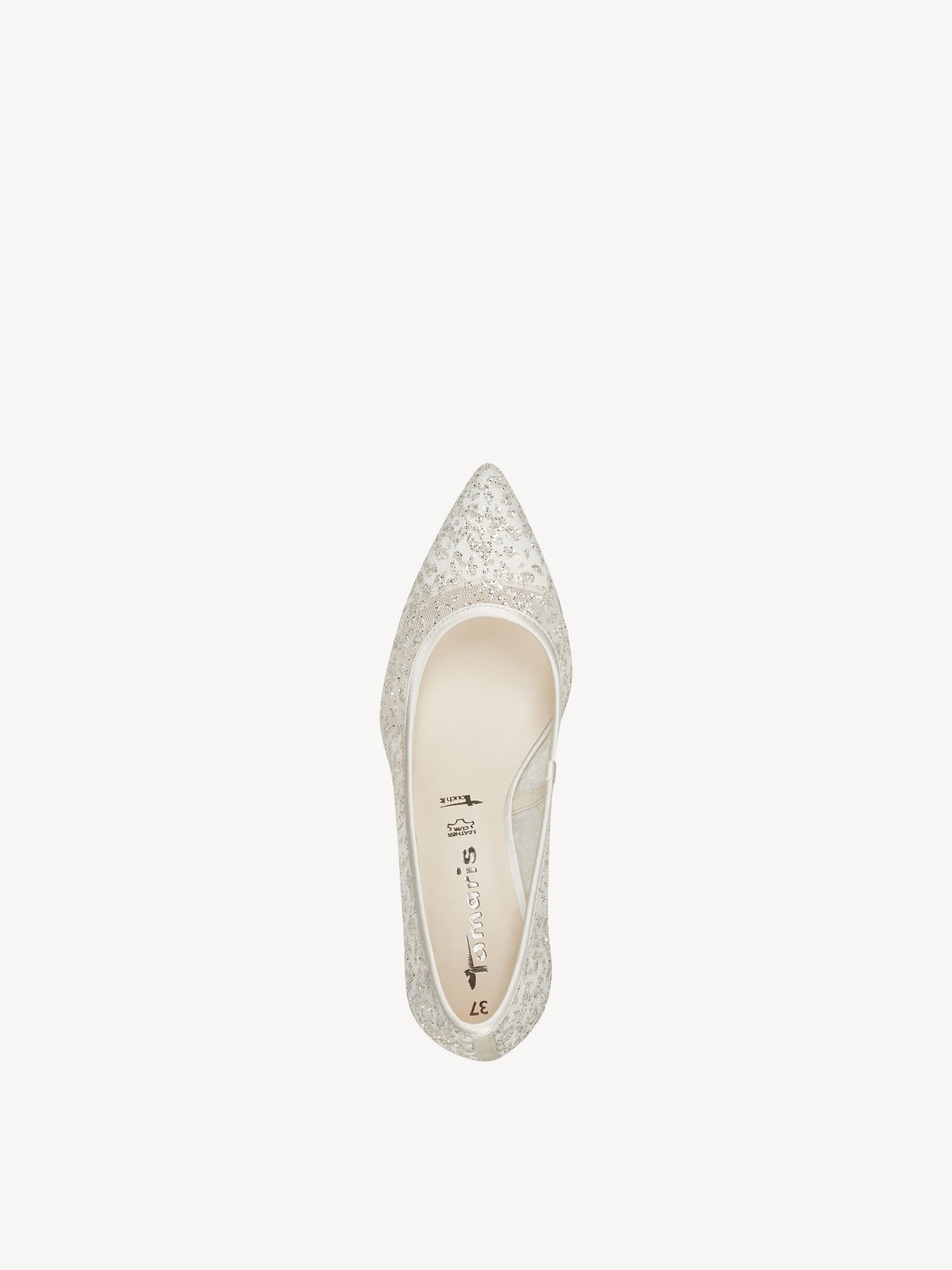 Tamaris Women's 1-22443-20 434 Heel Pumps Shoes Ivory Glam