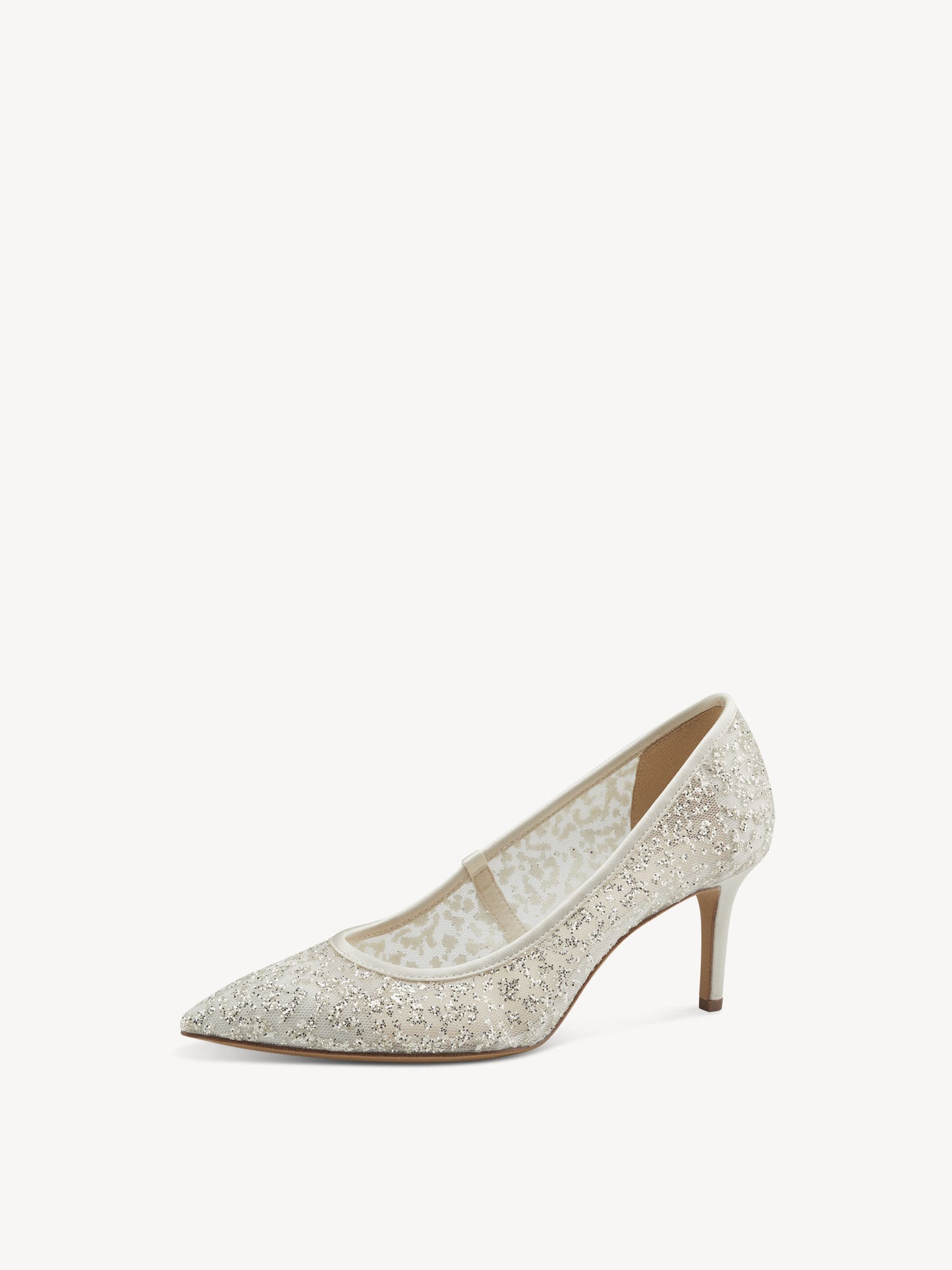 Tamaris Women's 1-22443-20 434 Heel Pumps Shoes Ivory Glam