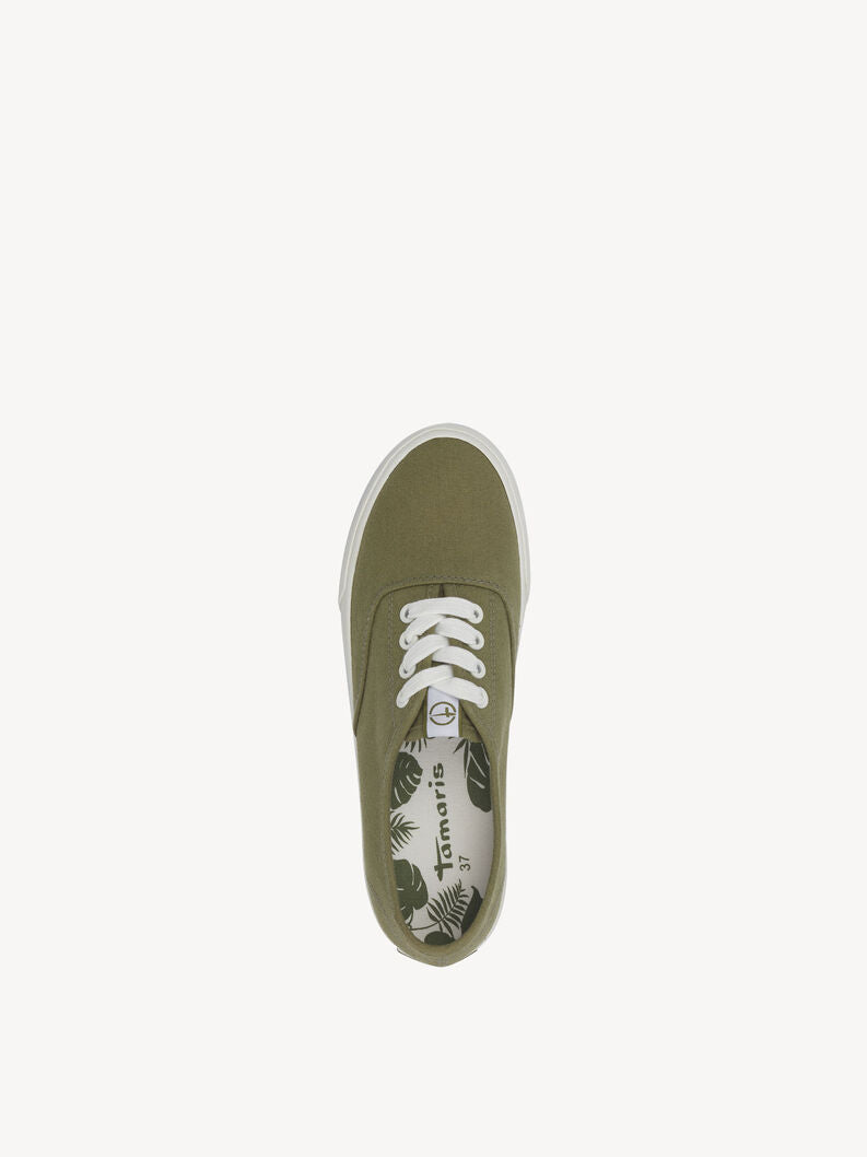Tamaris Women's 1-1-23604-20 722 Lace-Up Sneakers Olive Green
