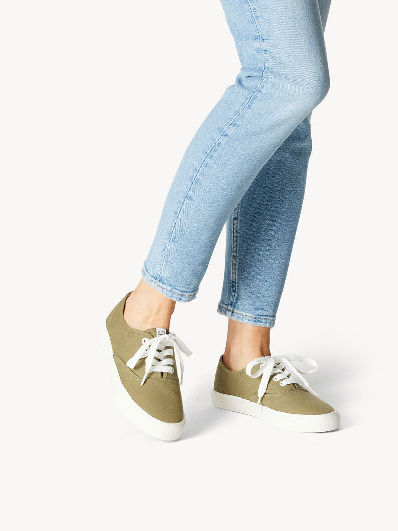 Tamaris Women's 1-1-23604-20 722 Lace-Up Sneakers Olive Green