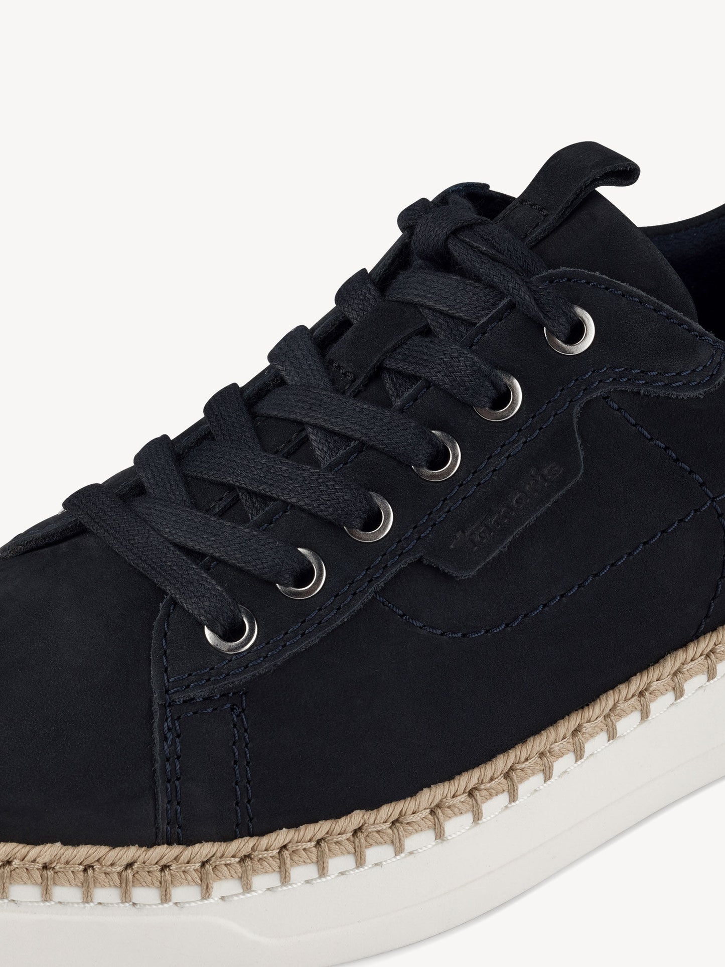 Tamaris Women's 1-1-23783-30 805 Leather Lace-Up Sneakers Navy Blue