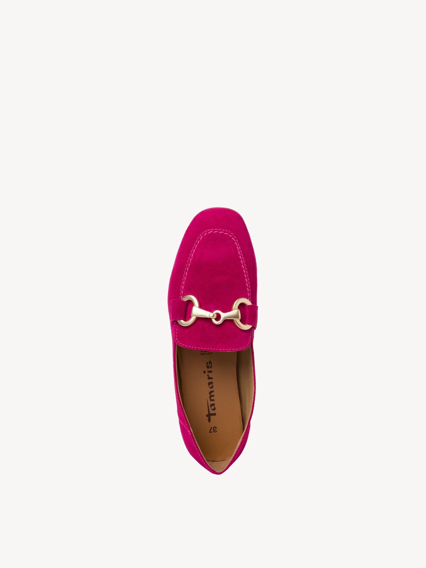 Tamaris Women's 1-1-24222-20 513 Leather Slipper Loafer Shoes Fuxia Pink