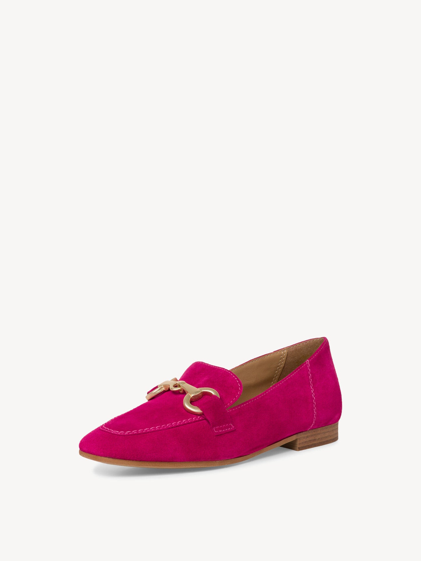 Tamaris Women's 1-1-24222-20 513 Leather Slipper Loafer Shoes Fuxia Pink