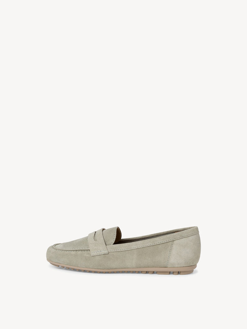 Tamaris Women's 1-1-24226-30 Leather Slip-On Moccasin Shoes Pistacchio Green