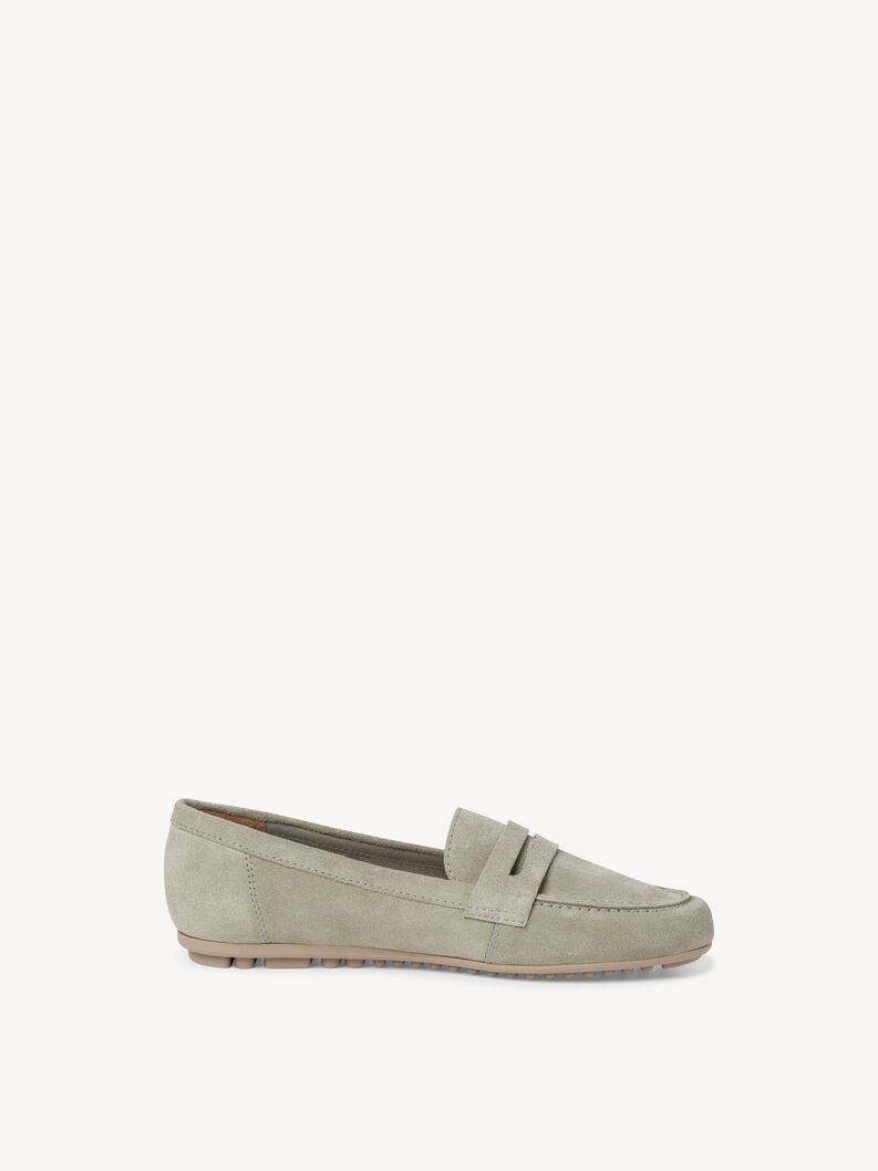 Tamaris Women's 1-1-24226-30 Leather Slip-On Moccasin Shoes Pistacchio Green