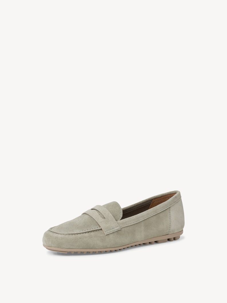 Tamaris Women's 1-1-24226-30 Leather Slip-On Moccasin Shoes Pistacchio Green