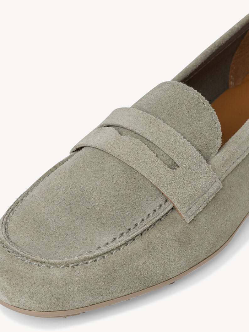 Tamaris Women's 1-1-24226-30 Leather Slip-On Moccasin Shoes Pistacchio Green