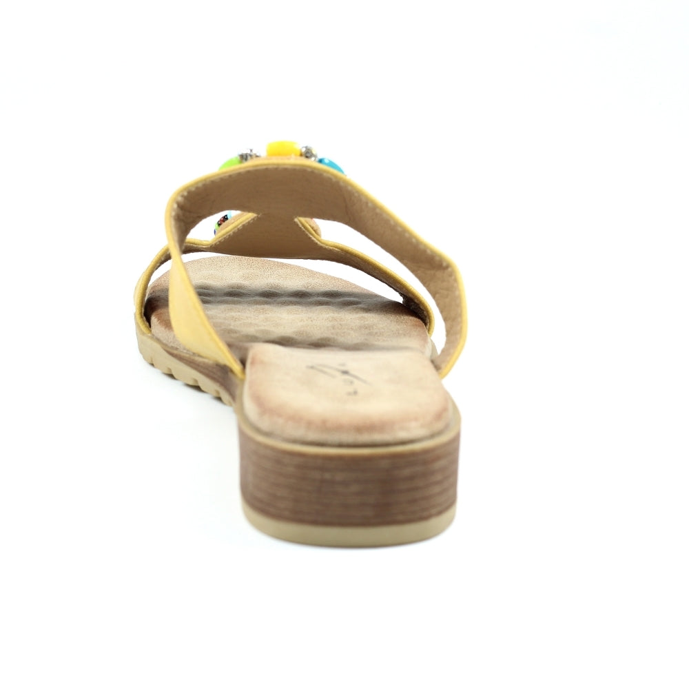 Lunar Women's JLH324 Elsa Mule Sandals Yellow