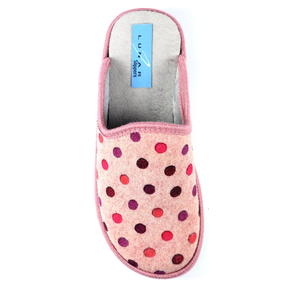 Lunar Women's KLS123 Ginger Mule Slippers Pink