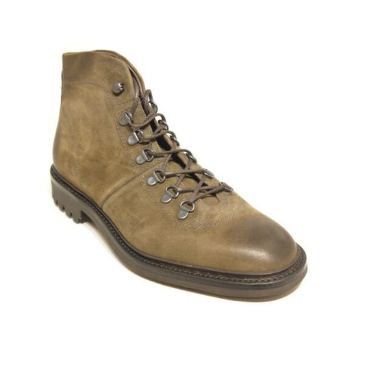 Loake Men's Hiker S Leather Boots Brown Burnished Suede