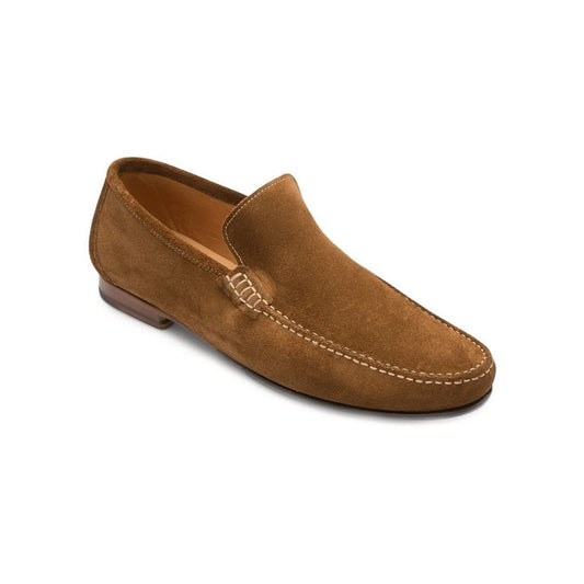Loake Men's Nicholson Leather Moccasin Shoes Brown Suede