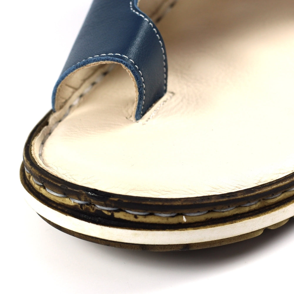 Lunar Women's JLD050 Shore Leather Sandals Navy Blue