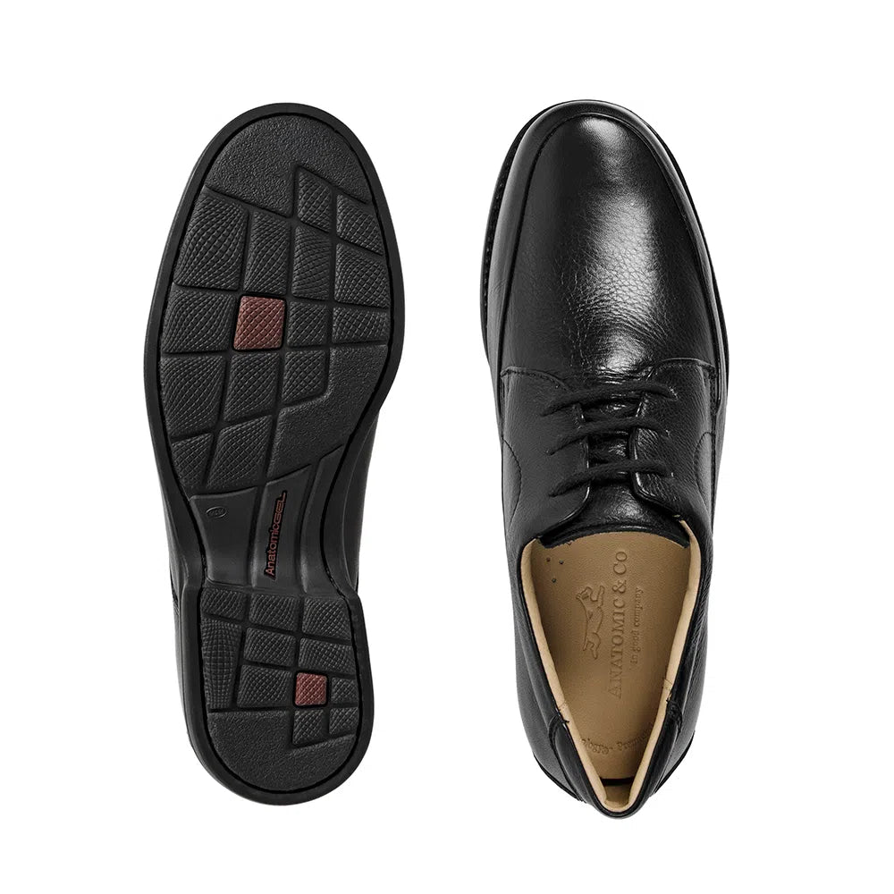 Anatomic Men's New Recife Leather Lace-Up Shoes Black Floater