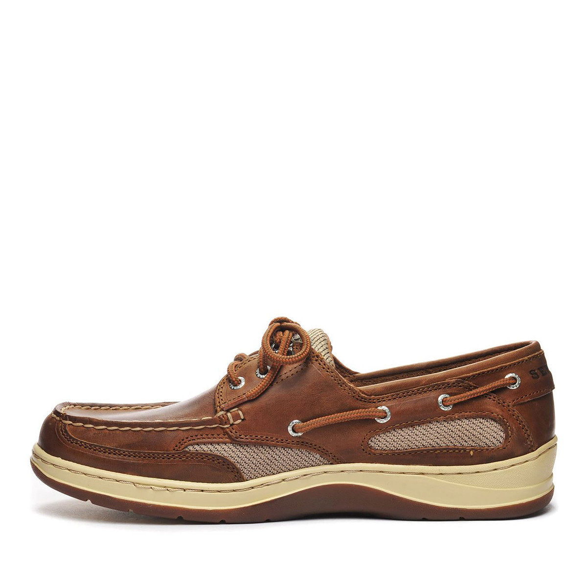 Sebago Men's 7000GEO Clovehitch II Waxed Leather Boat Shoes Brown Cinnamon