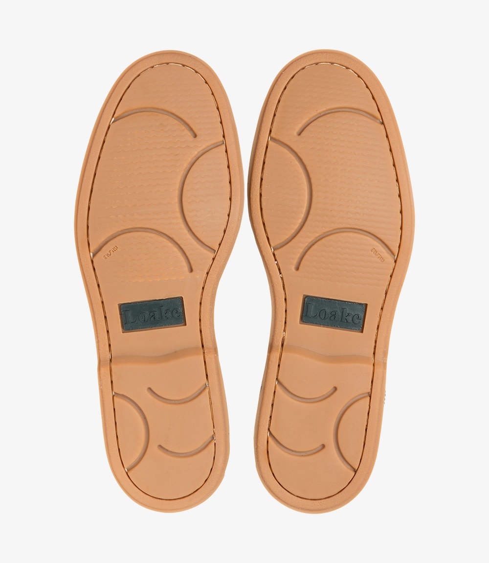 Loake Men's 521N2 Leather Deck Boat Shoes Navy Nubuck Brown Waxed