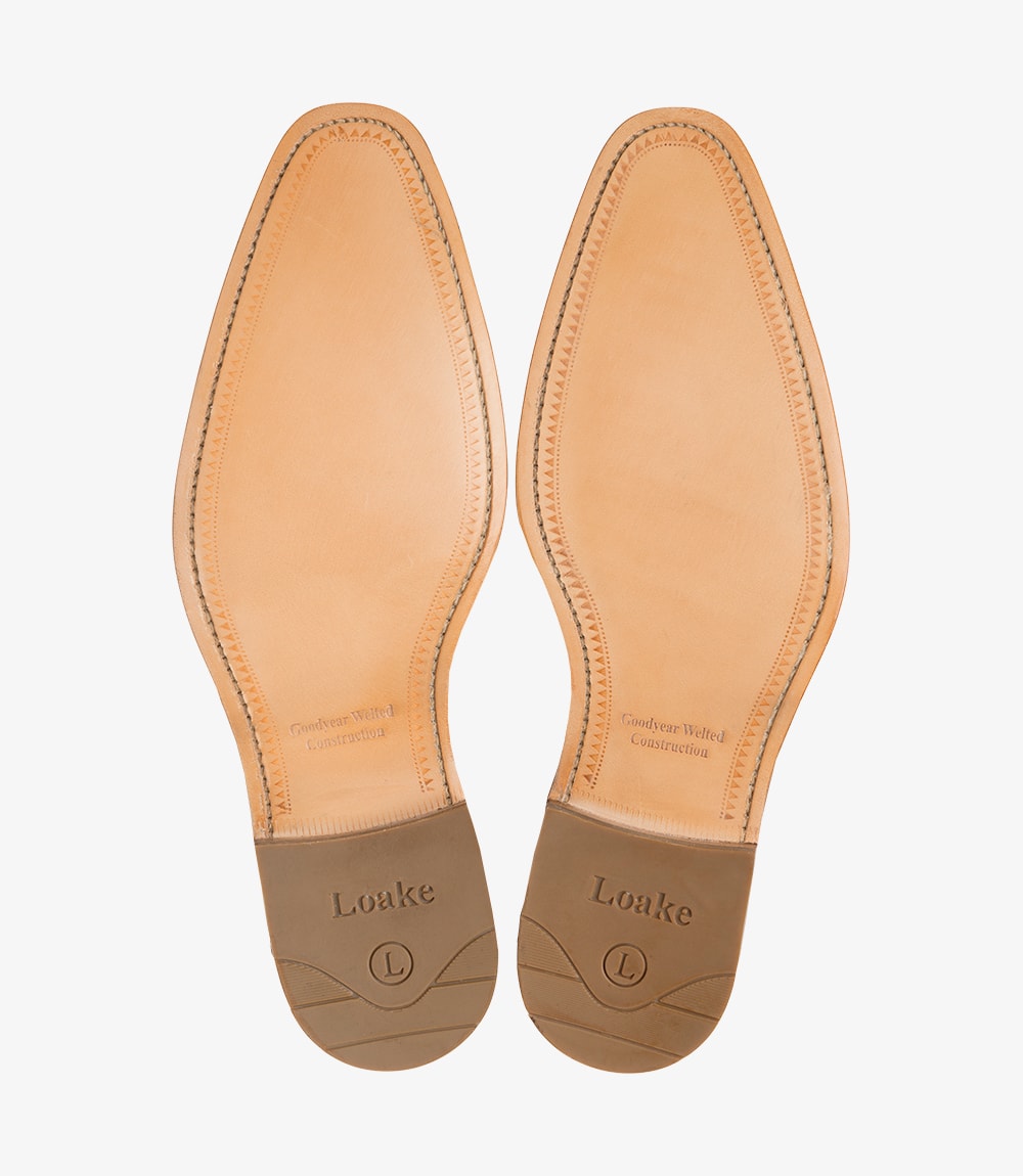 Loake Men's Drake Leather Derby Shoes Tan