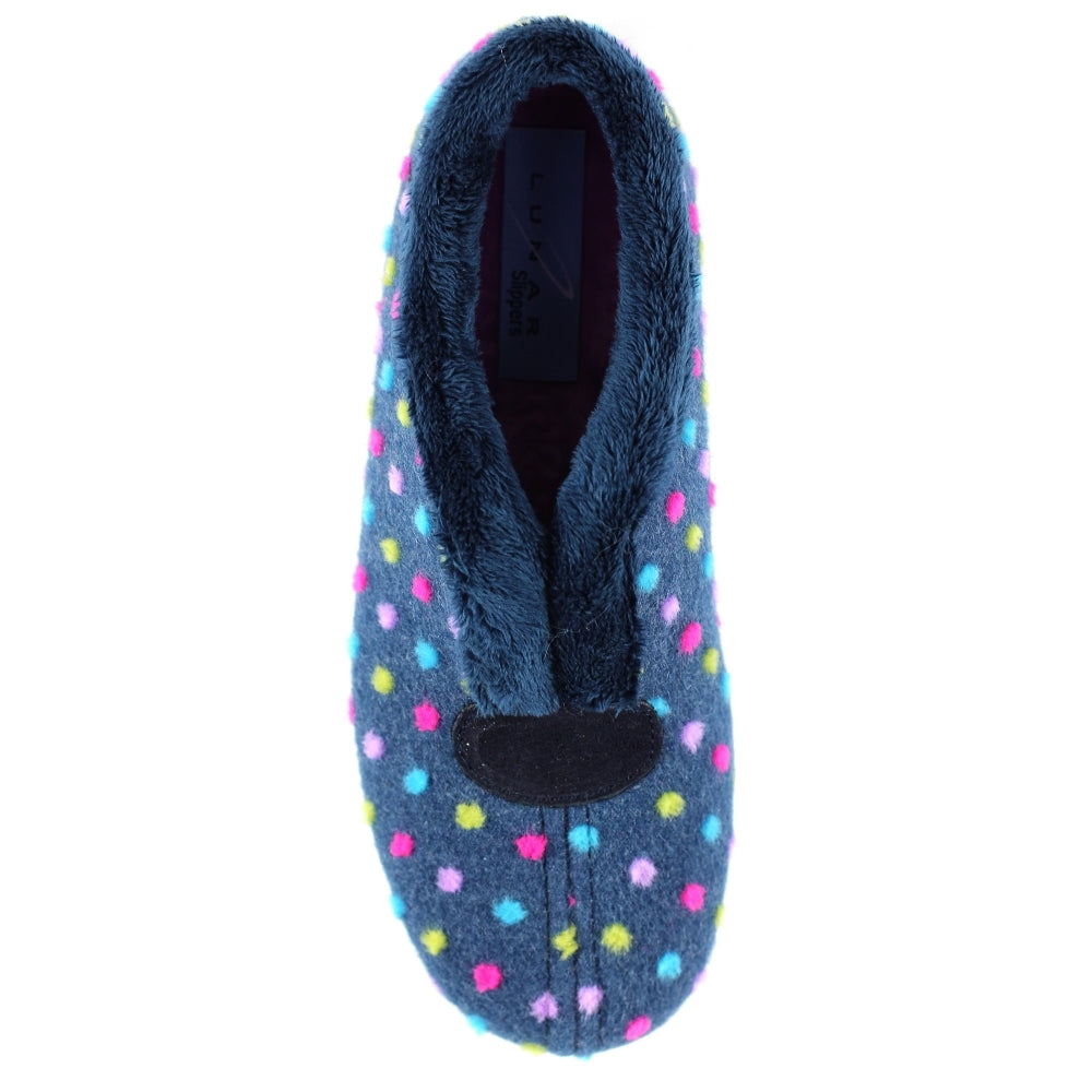 Lunar Women's KLZ065 Tennessee Full Slippers Blue