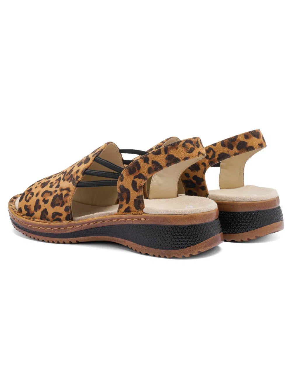 Ara Women's 1229005-26 Hawaii Suede Leather Sandals Leopard Print