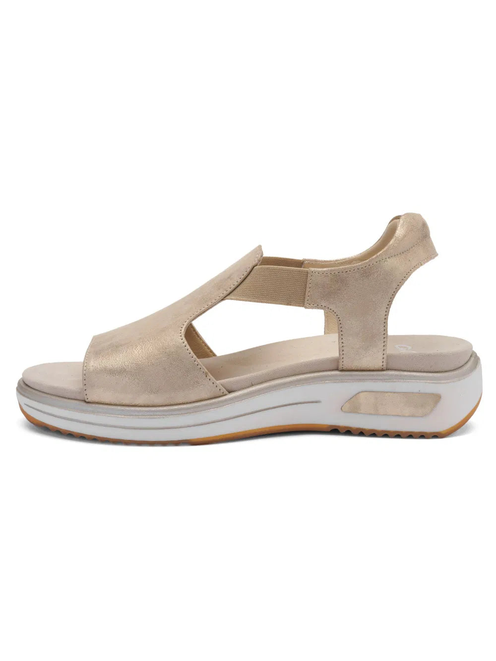 Ara Women's 1226704-05 Limone Suede Leather Sandals Shell Beige