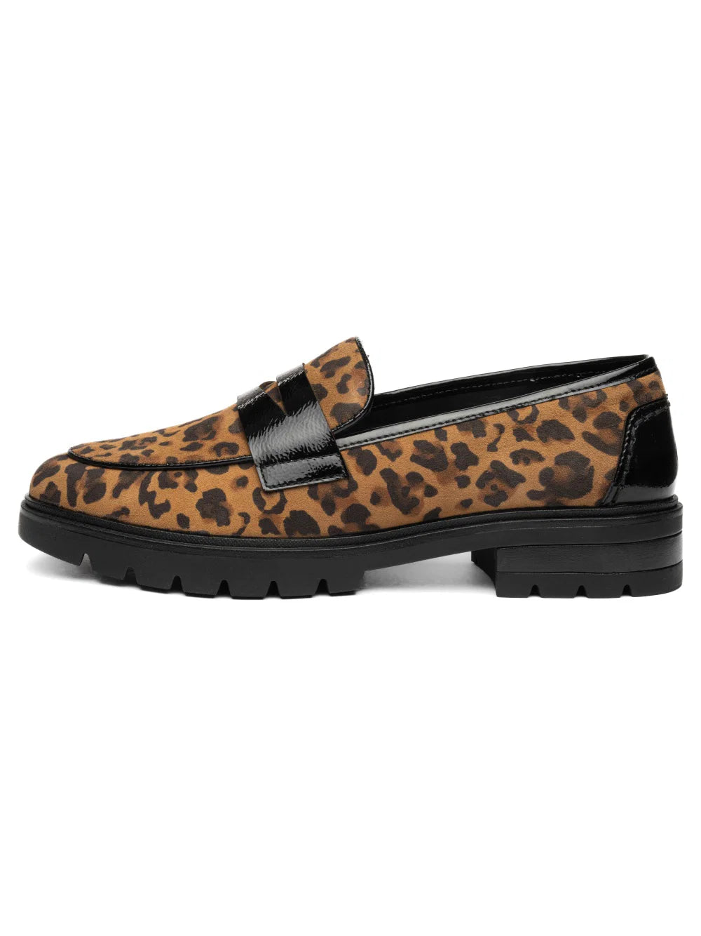 Ara Women's 12-11229-09 Cambridge Loafers in Black/Leopard Print