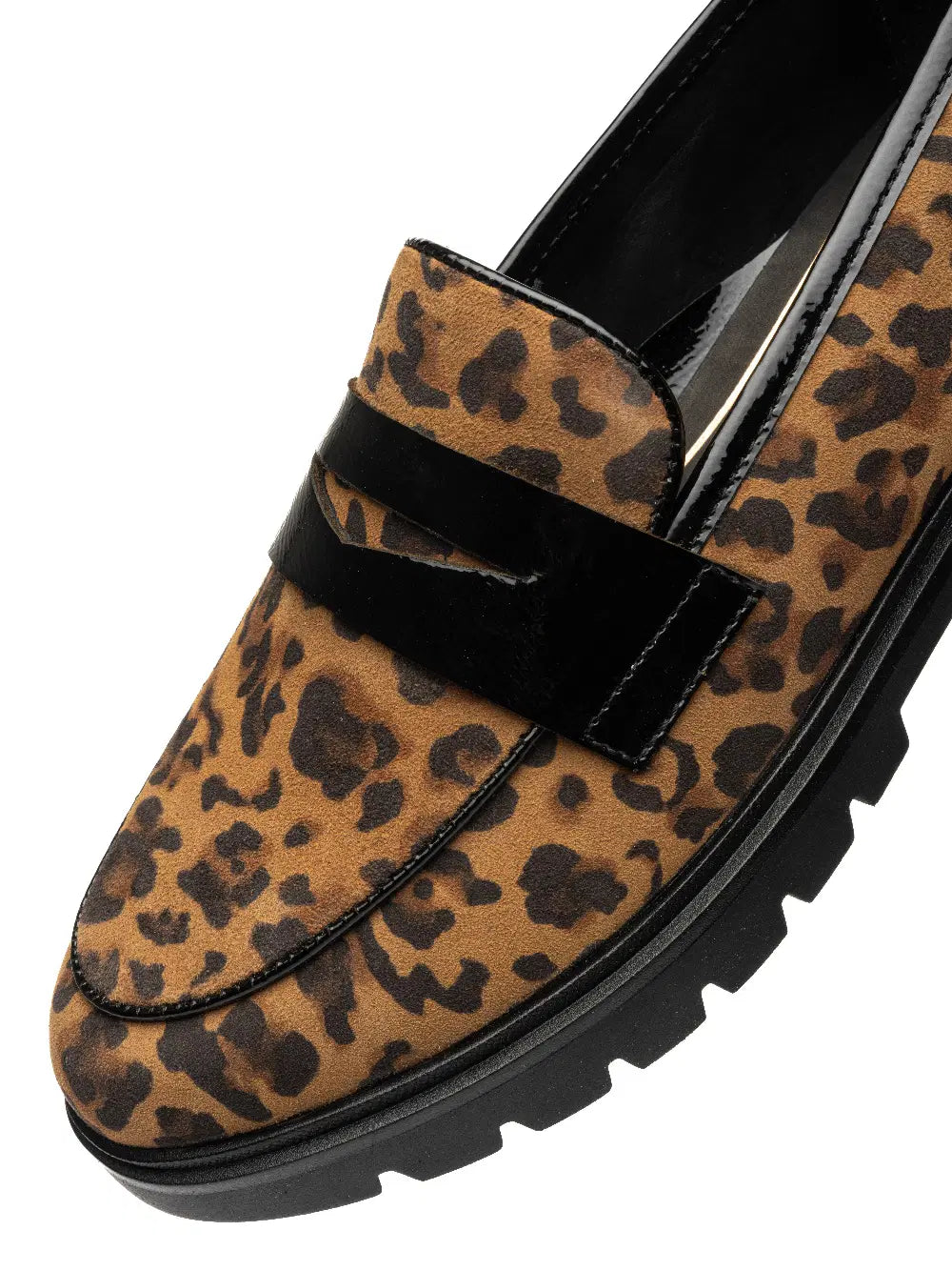 Ara Women's 12-11229-09 Cambridge Loafers in Black/Leopard Print