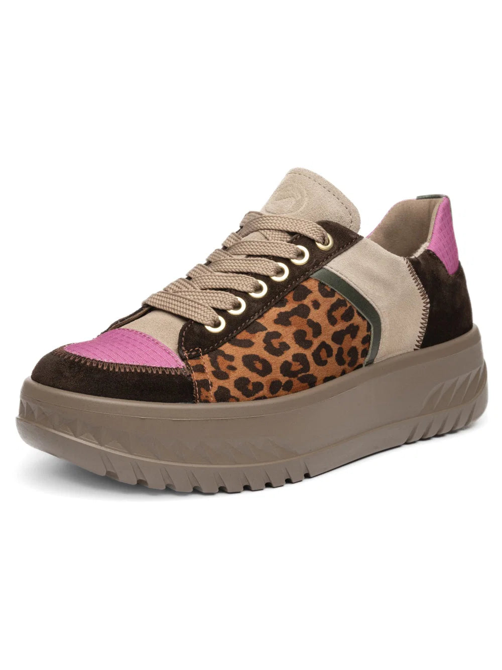 Ara Women's 12-46711-19 Platform Sneakers - Leopard/Multi