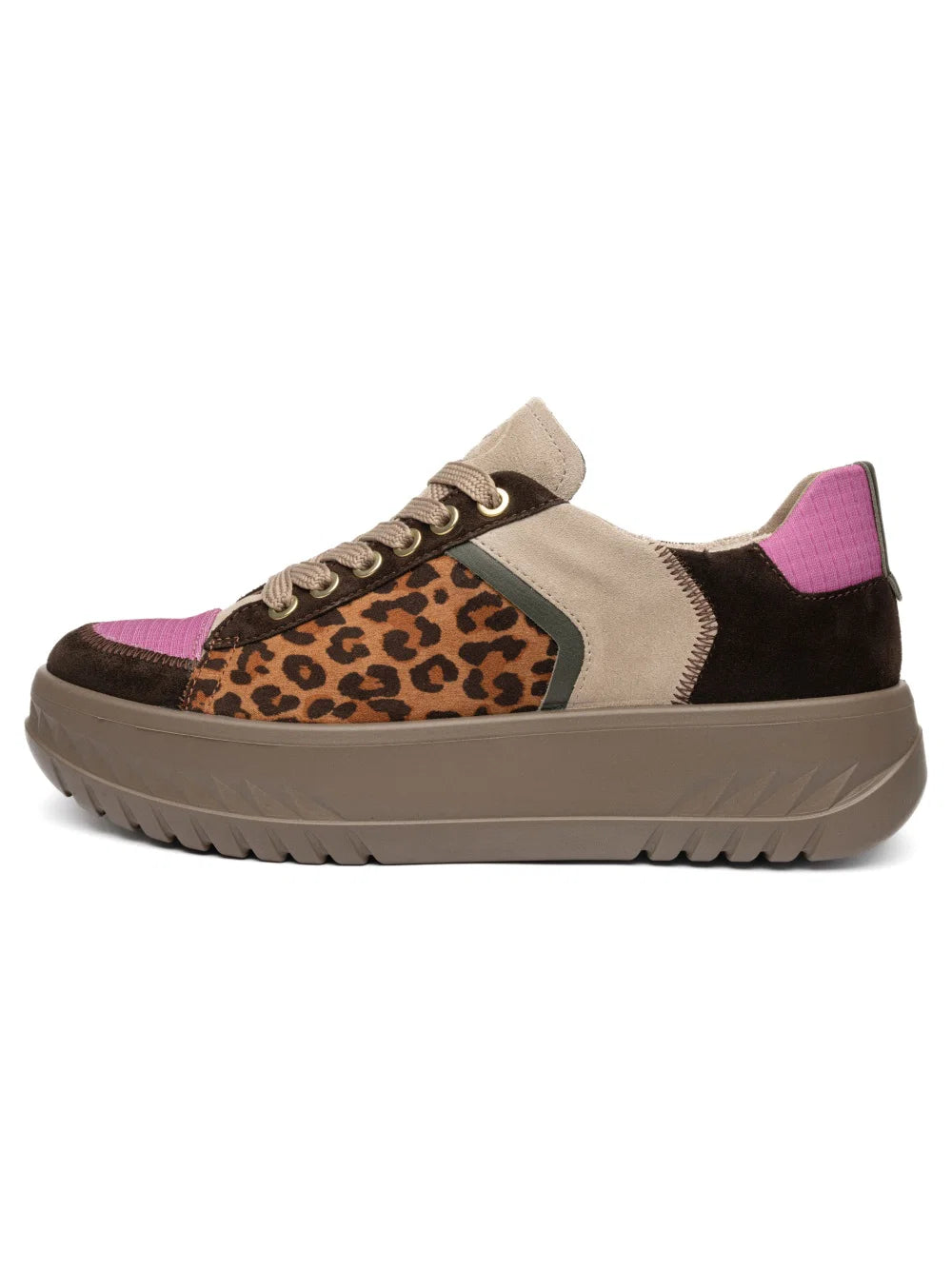 Ara Women's 12-46711-19 Platform Sneakers - Leopard/Multi