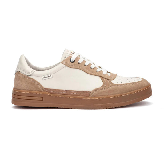 Pikolinos Men's Xativa M1K-6383C2 Leather Lace-Up Trainers Nata Beige